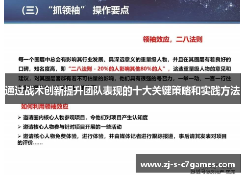 通过战术创新提升团队表现的十大关键策略和实践方法 通过战术创新提升团队表现的十大关键策略和实践方法